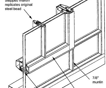 Isometric Drawing of Aluminum Window