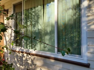 New vinyl window exterior