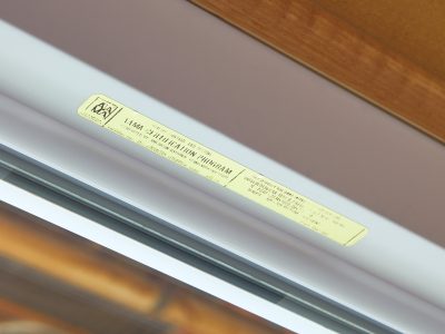 Simonton Madeira Windows Interior AAMA Sticker Closeup